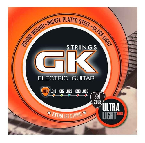 Imagen 1 de 7 de Encordado Cuerdas Gk Guitarra Electrica 08 