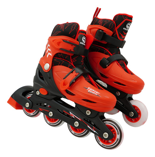 Rollers Rojos Dolphin+protecccion Casco Rodillas Codos Manos