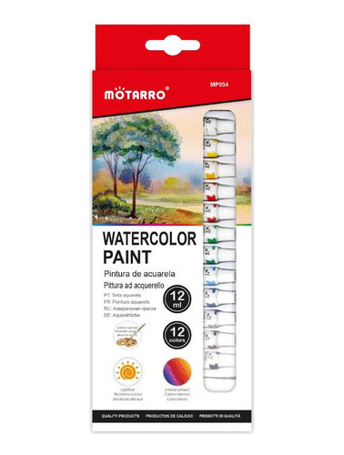 Set De Pintura Para Acuarela 12 Col 12 Ml