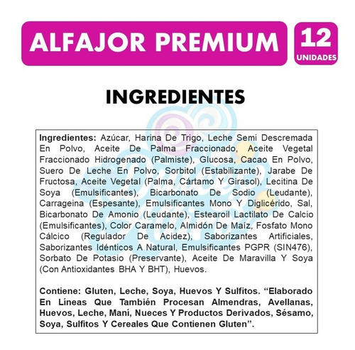 Display Alfajor Premium Calaf 3 Capas 12 Unidades