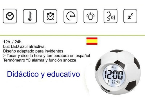 Reloj Balón Voz Digital - Habla Dice Hora Y Fecha