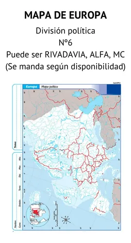 Mapa De Europa N°6 División Política Escolares