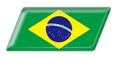 Adesivo Resinado Bandeira Brasil