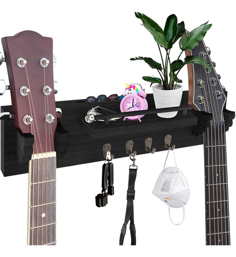 Tcjj Soporte Pared Doble Para Guitarra Colgador Estante