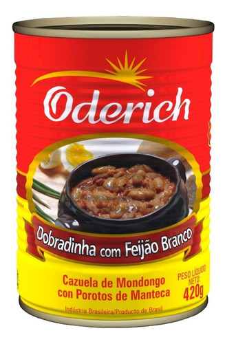 Dobradinha Com Feijão Branco Oderich 420g - Kit 6 X 420g 