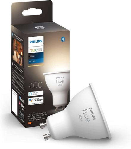 Imagen 2 de 8 de 3x Ampolletas Led Philips Hue Gu10 Cálida 6w Bluetooth