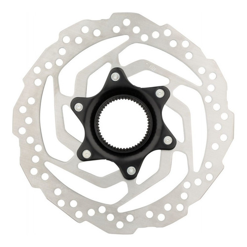 Rotor de freio a disco de bicicleta Shimano Rt10 180 mm com bloqueio central, cor prata