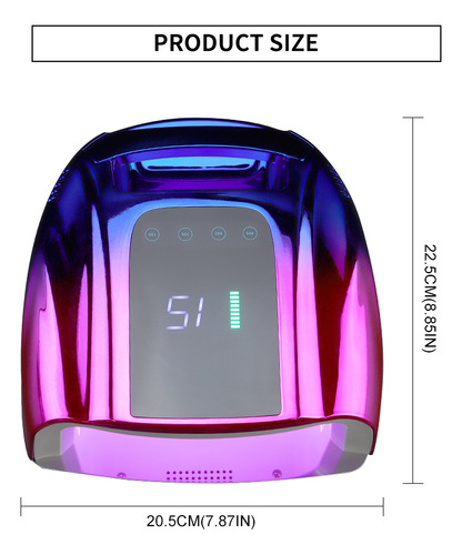 Lámpara Led Uv Recargable Para Uñas, 42 Led, Secado De Esmal
