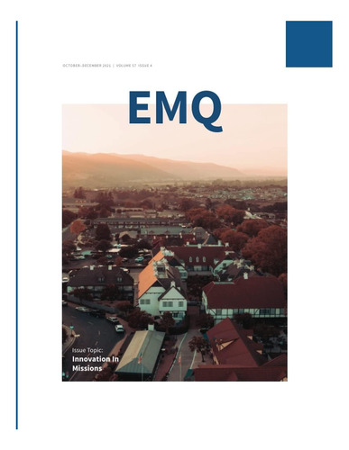 Livro: Emq October'december 2021: Evangelical Missions Quarterly ' Volume 57 Issue 4