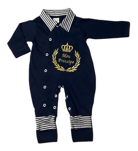 Kit Saída Maternidade Menino Príncipe 4 Peças 100% Algodão Pronta Entrega
