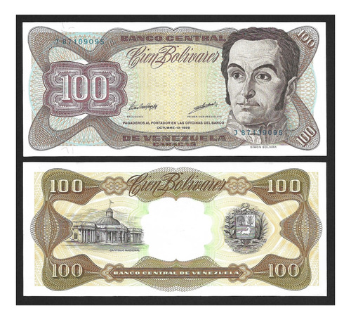 Grr-billete De Venezuela 100 Bolívares 1998 - Simón Bolívar