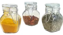Comprar Set X 4 Especieros Frascos Dos Posiciones Vidrio Con Tapa