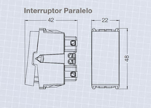 Módulo Interruptor Preto Simples/paralelo Com Led 10a 250vca
