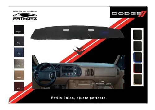 Cubretablero Automotriz Dodge Ram Wagon 2000 Al 2002