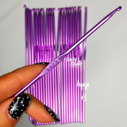 Imagen 2 de 7 de Kit Agujas Crochet 7 Pcs