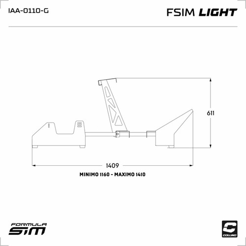 Imagen 4 de 8 de Simulador Collino Formula Sim Light S/ Butaca Logitech Cuota
