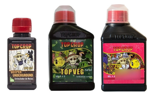 Combo Fertilizante Top Crop Deeper 100ml + Veg + Bloom 250ml