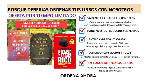 Piense Y Hágase Rico, Las Reglas De Oro De Napoleón Hills, L