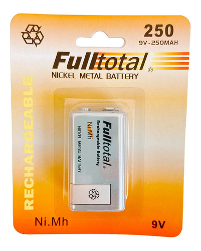 Imagen 2 de 6 de Cargador +2 Baterias 9v Recargables 250ma Carga Micro Usb
