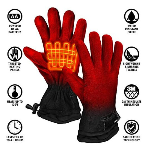Actionheat Guantes Calefactables Con Pilas Aa Para Hombres Y