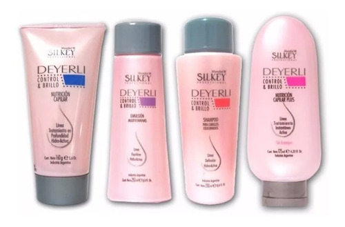 Kit Silkey Deyerli Shampoo + Enjuague + Baño + Crema Peinar