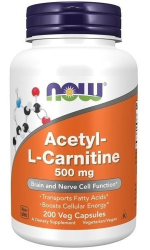 Now Foods | Acetyl-l-carnitine | 500mg | 200 Capsules