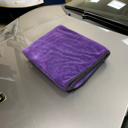 Toalha De Microfibra Para Secagem Automotiva 71x90cm Zacs Cor Violeta-escuro