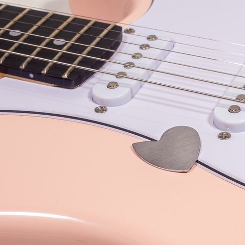 Palheta De Guitarra - Violão Aço Inox - Modelo Coração