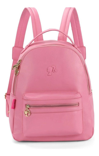 Mochila De Costa Pequena Barbie Pink Sintetica Luxcel