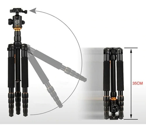 Tripé Com Monopé Qzsd-q666 - Cabeça Ballhead - 10kg Carga