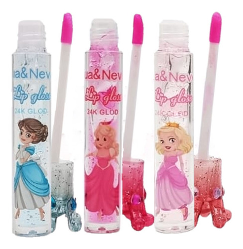 4 Lip Gloss 24k Gold Espelhado Ln02434 Lua E Neve Atacado J