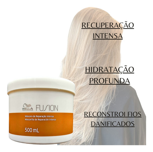 Wella Professionals Fusion Shampo 1l Máscara 500ml