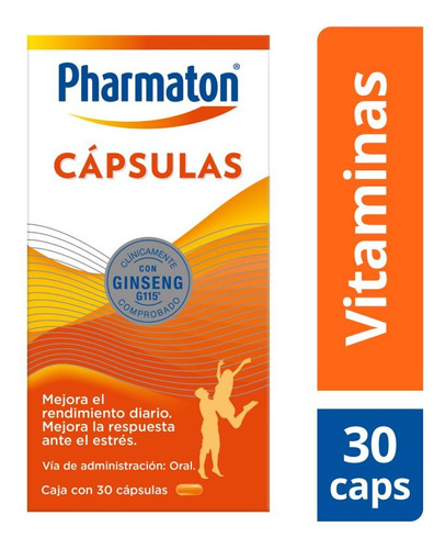 Pharmaton Caja Con Frasco Con 30 Cápsulas
