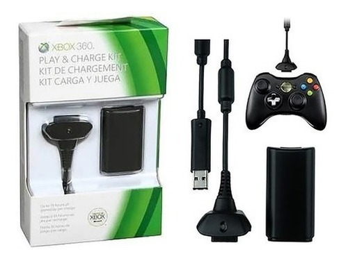 Kit Carga Y Juega Xbox 360 Cargador