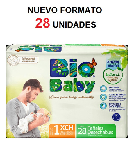 Pañal Ecológico  Bio Baby Talla Rn De 3-6 Kilos Biobaby