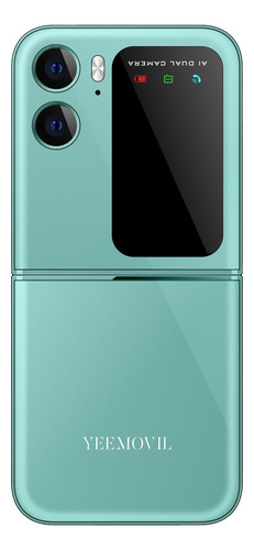Yeemovil Y2000 Celular Plegable 4g Dual Sim + 2 Sim Extra Desbloqueado Telcel At&t Movistar Bait Bluetooth Fm Linterna 2.4-turquesa