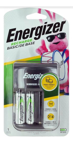 Cargador Energizer Con 2 Pilas Aa 1300mah Original 