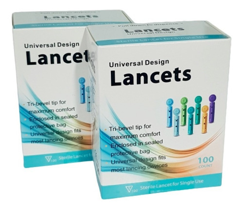 Lancetas Plásticas Descartables Universales 100 Unidades