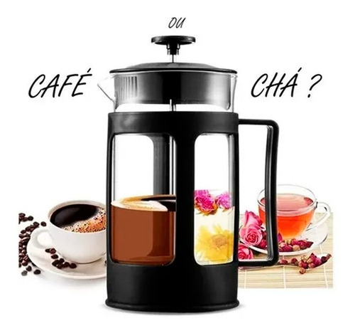 Cafeteira Prensa Francesa Cremeira 350 Ml Express Inox Vidro