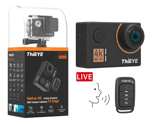 Camara Deportiva Moto Thieye T5 Edge Wifi 4k Real + Control 