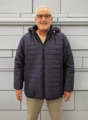 Campera De Hombre Inflable Forrada Con Polar Talles Grandes