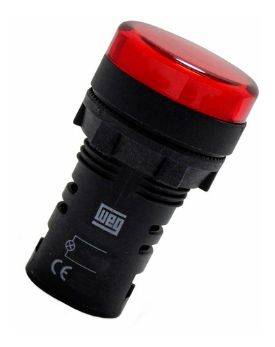 Sinaleiro Monobloco Plástico Vermelho 24vca/cc Led Ip65 22mm