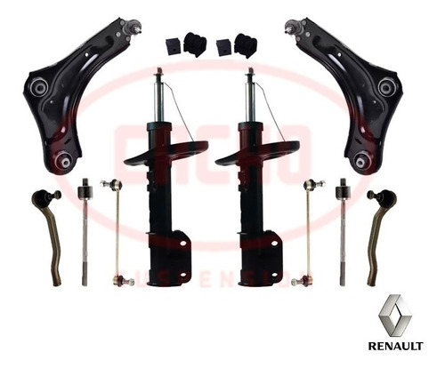 Kit Tren Dela Completo Con Amortiguador P/ Renault Fluence