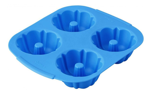 Moldes De Silicona Mini Budines Estriados 4 Cavidades