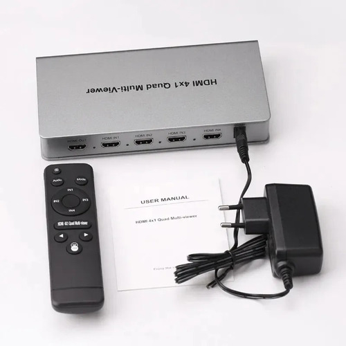 Multi Viewer Switch Hdmi 4x1 1080p High Multiviewe