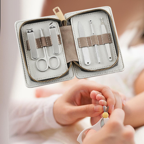 Kit De Manicura Profesional De 6 Piezas, Marrón