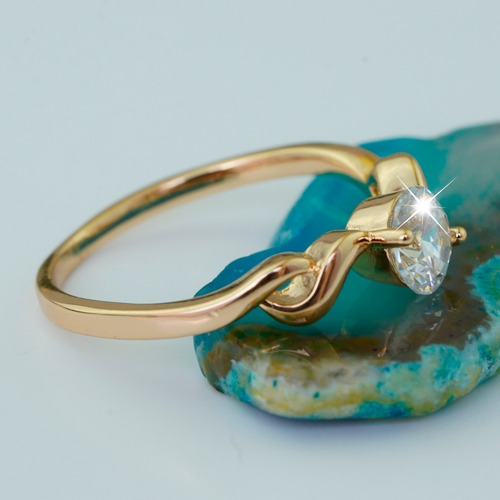Imagen 4 de 9 de Anillos Compromiso Oro 18k Diamante Regalo Princesa Zirconia