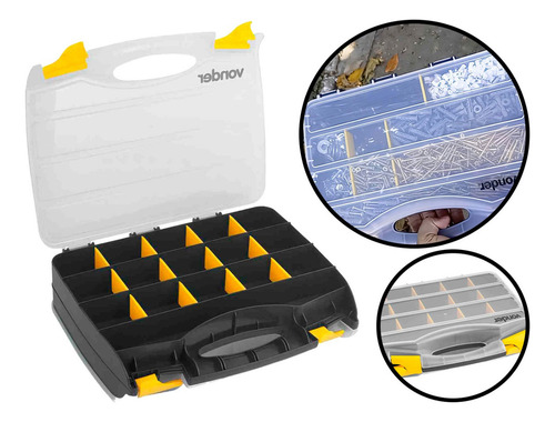 Organizador Plástico Parafusos Pesca Prego Carga 5kg Vonder Cor Transparente