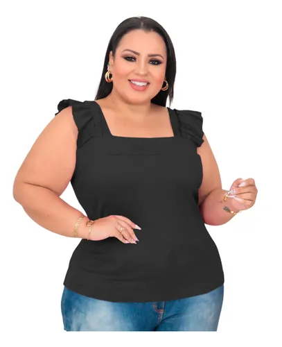 Blusas regatas hotsell femininas plus size