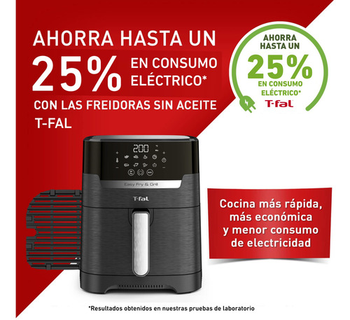 Freidora De Aire Digital Easy Fry Y Grill 2 En 1 Con 8 Menús